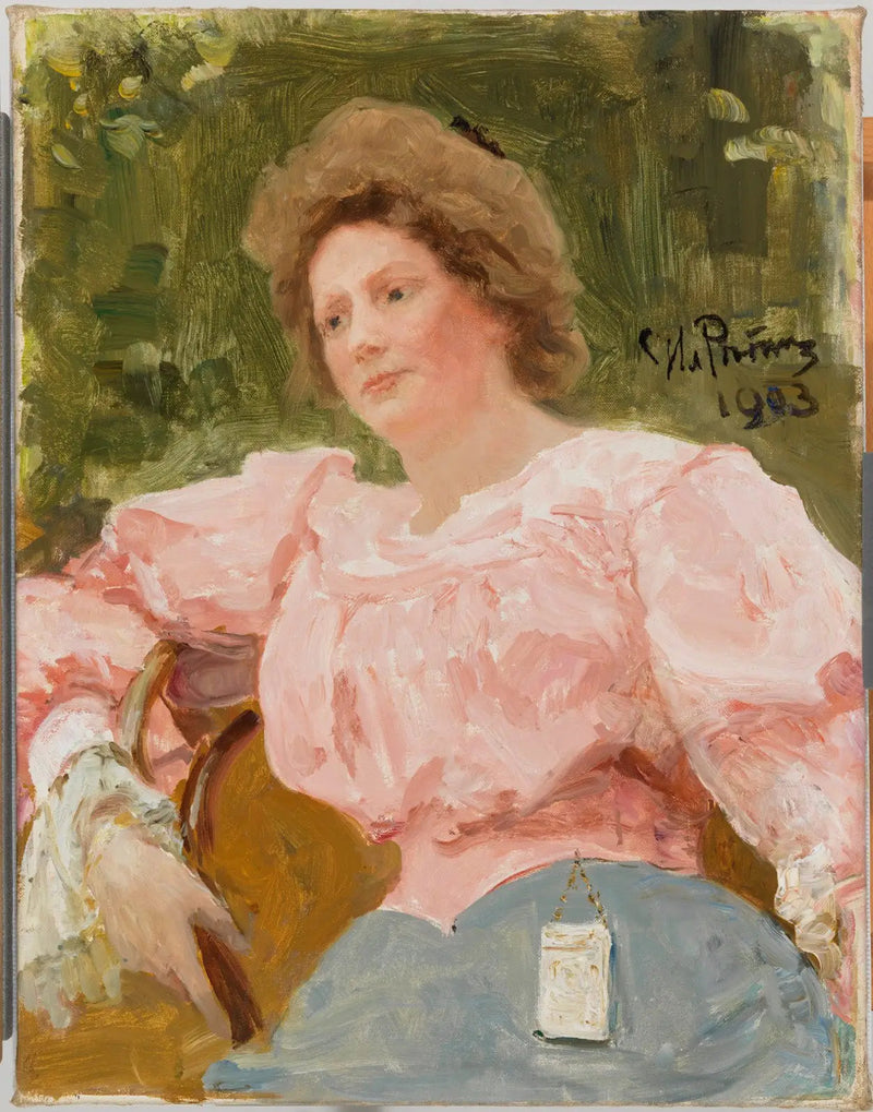 Ung kvinne i rosa - Ilya Repin
