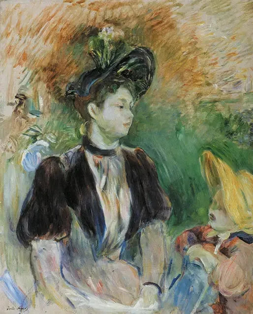 Ung kvinne og barn - Berthe Morisot