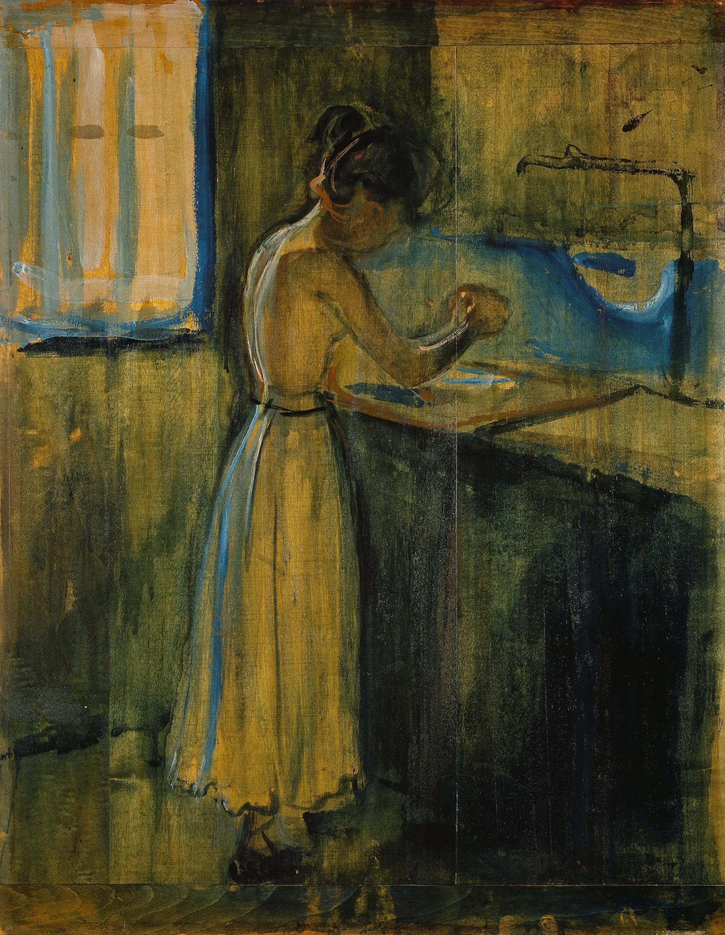 Reproduction du tableau « Jeune Femme et lave - Edvard Munch » par Alpha Reproduction en peinture à l’huile