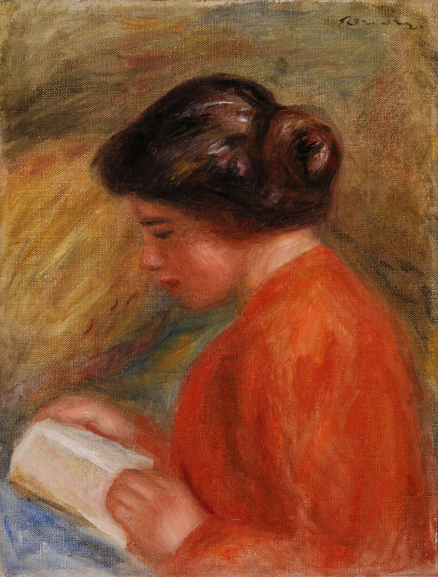 Ung kvinne som leser, byste - Pierre-Auguste Renoir