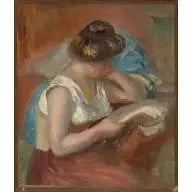Ung kvinne som leser - Pierre-Auguste Renoir