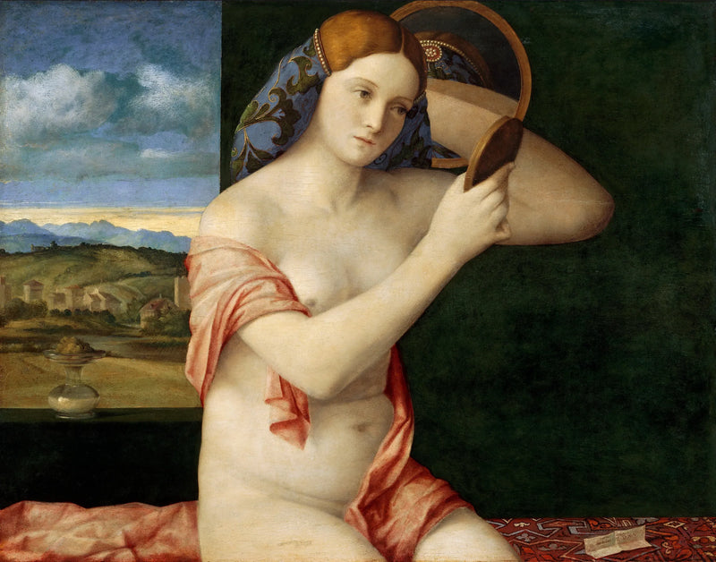 Ung kvinne naken ved speilet - Giovanni Bellini