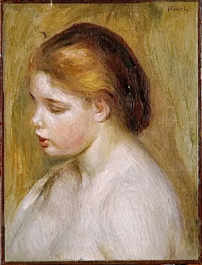 Ung kvinne naken i byste - Pierre-Auguste Renoir
