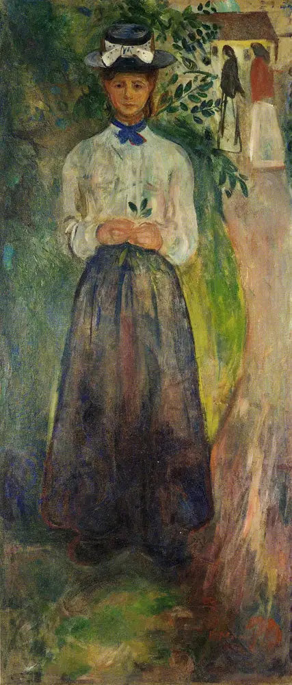 Ung kvinne blant plantene - Edvard Munch