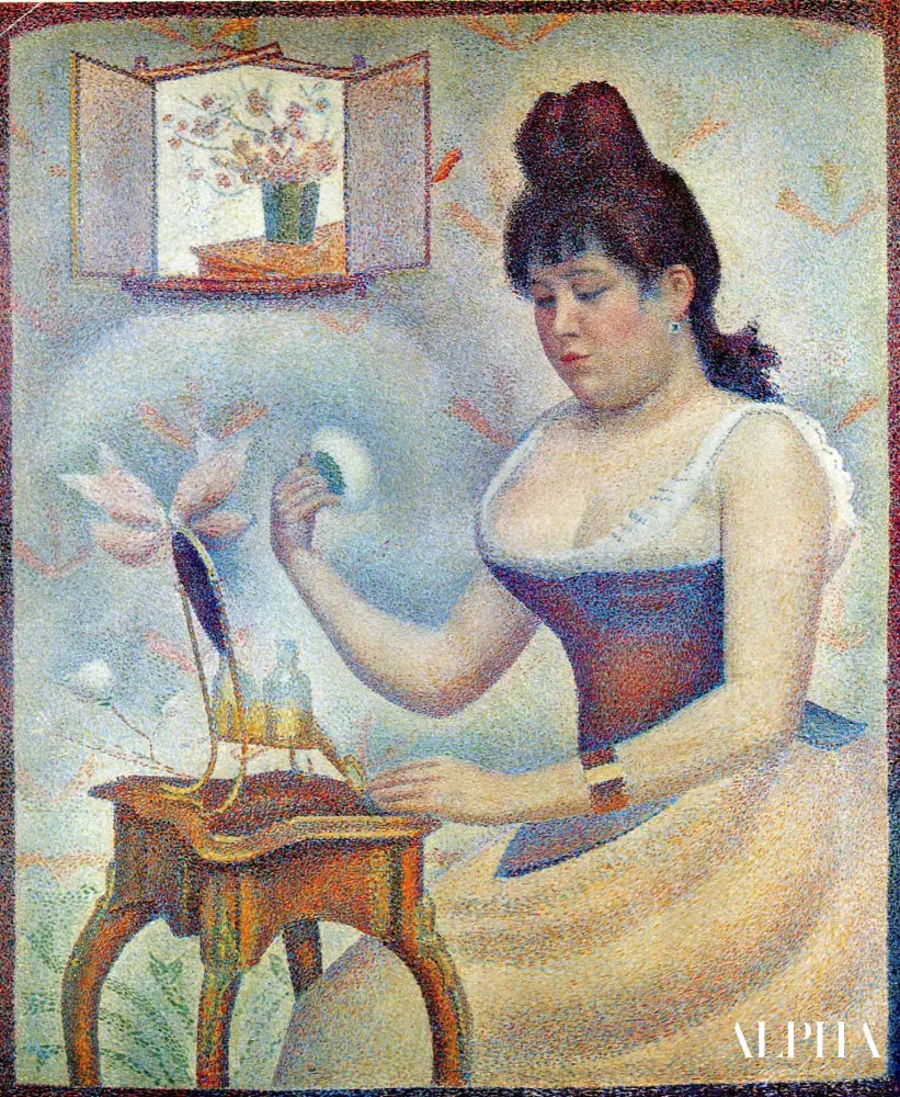 Jeune femme se poudrant - Georges SeuratGeorges Seurat - Reproductions de tableaux et peintures haut de gamme