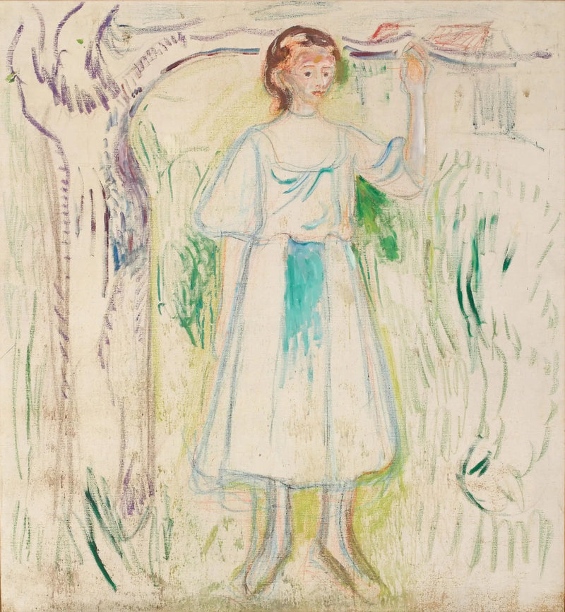 Ung kvinne under et tre - Edvard Munch