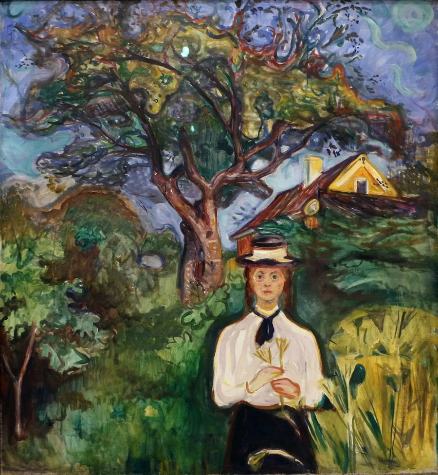 Ung Kvinne under et epletre - Edvard Munch