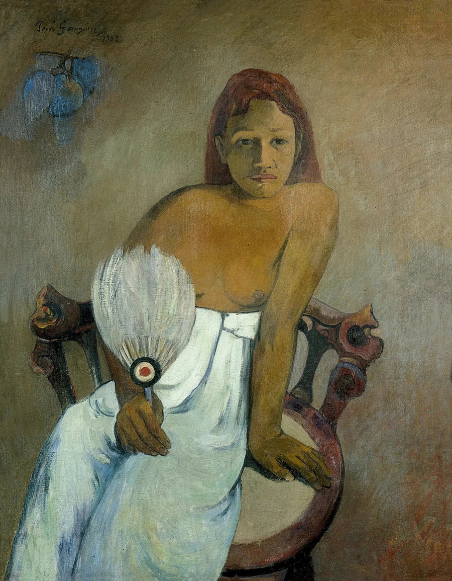Ung jente med vifte - Paul Gauguin