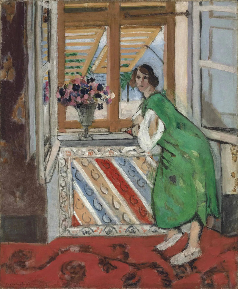 Ung kvinne i maurisk stil, grønn kjole - Henri Matisse