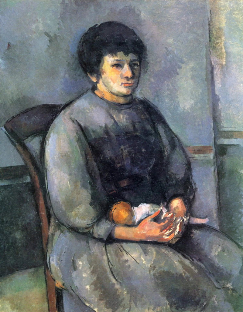 Ung jente med dukke - Paul Cézanne