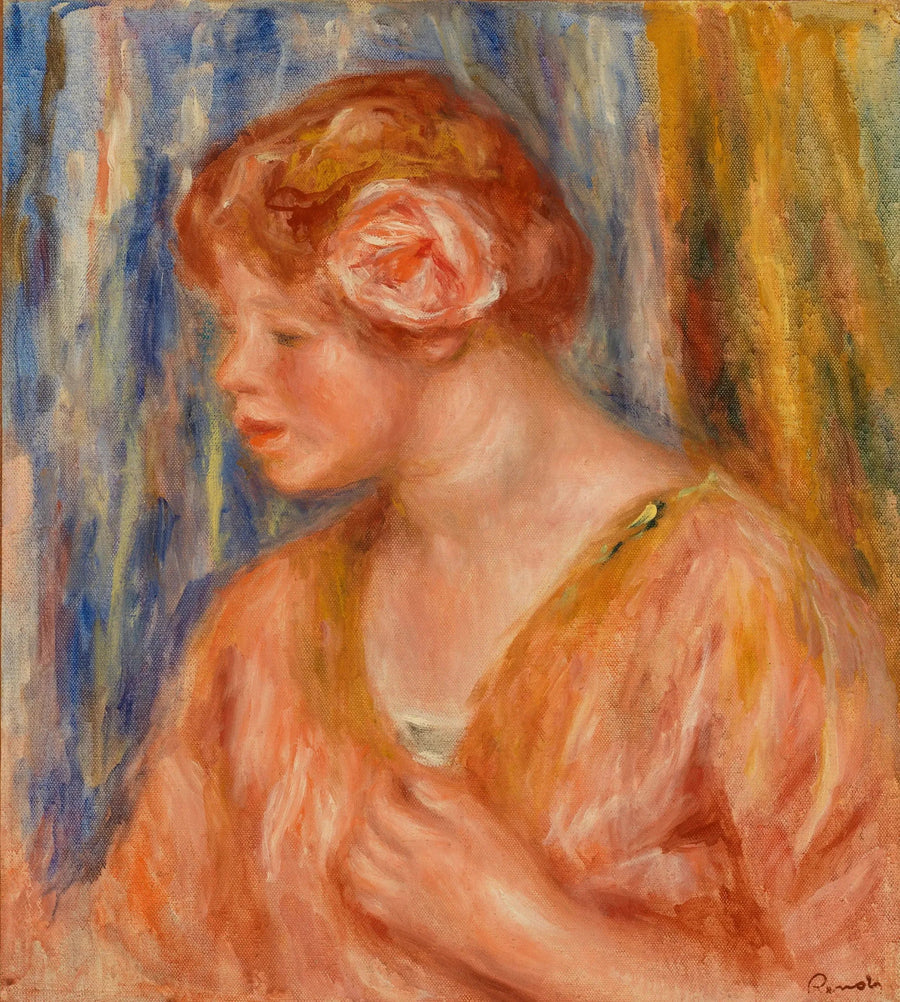 Ung jente med rose - Pierre-Auguste Renoir