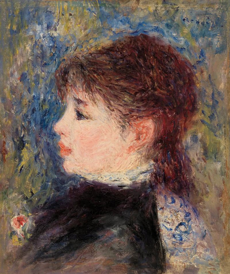 Ung jente med rose - Pierre-Auguste Renoir