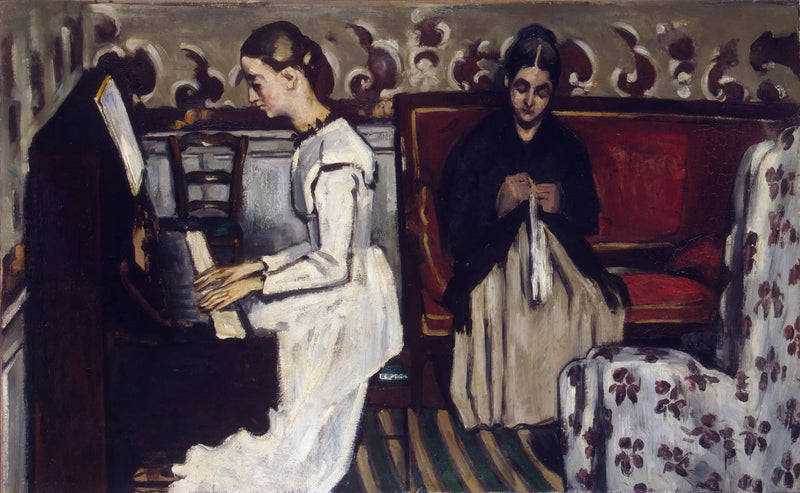 Ung jente ved pianoet - Paul Cézanne