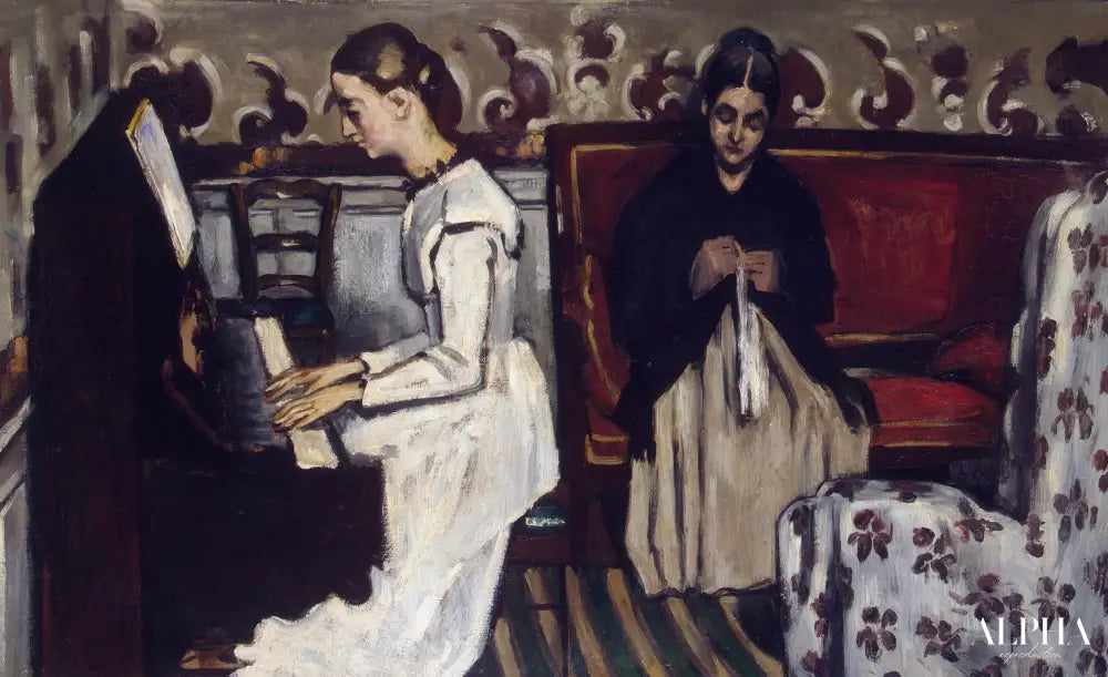 Jeune Fille au piano - Paul Cézanne - Reproductions de tableaux et peintures haut de gamme