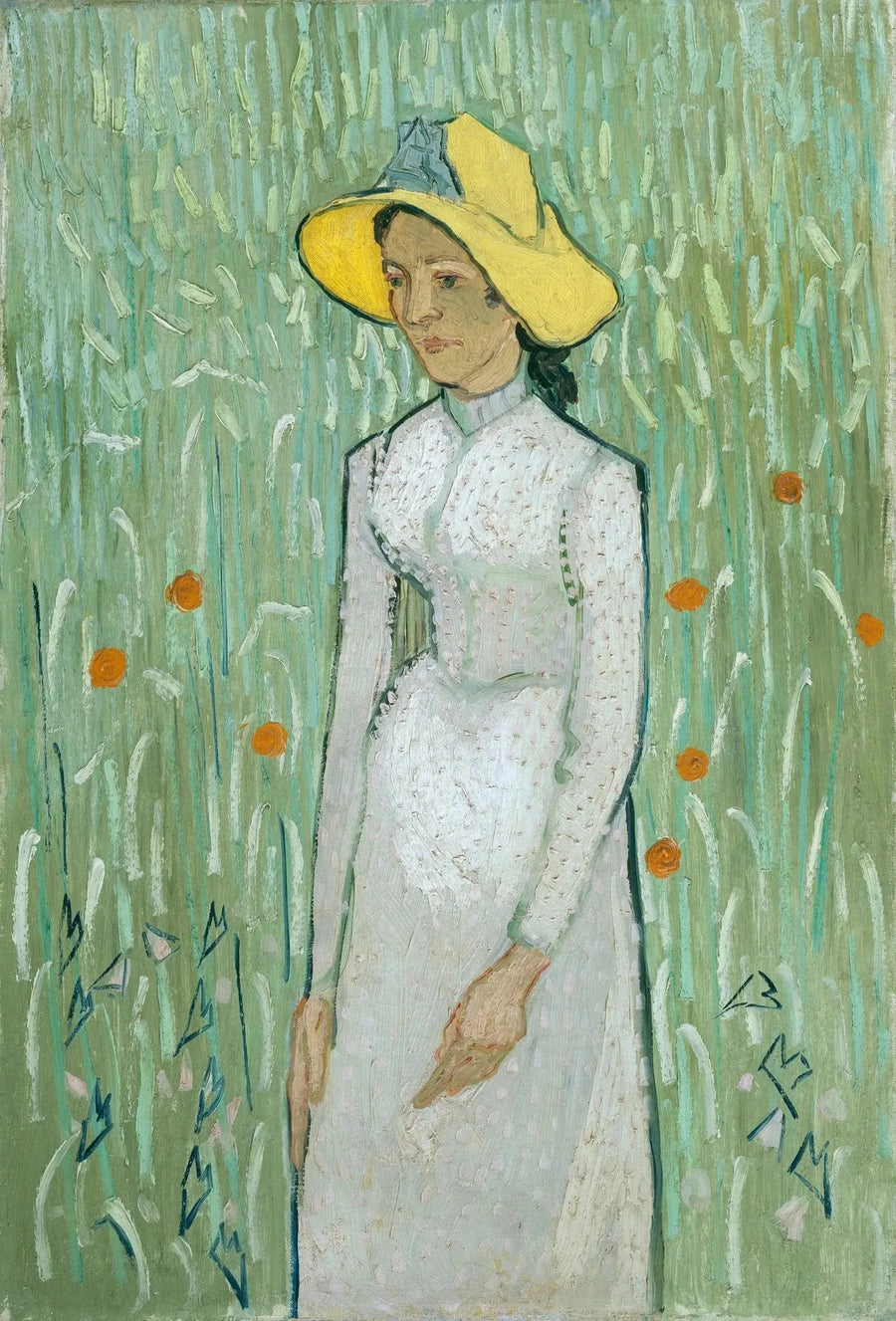 Ung Jente i hvitt - Vincent van Gogh