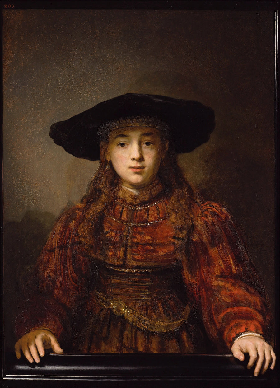 Ung Jente i Ramme - Rembrandt