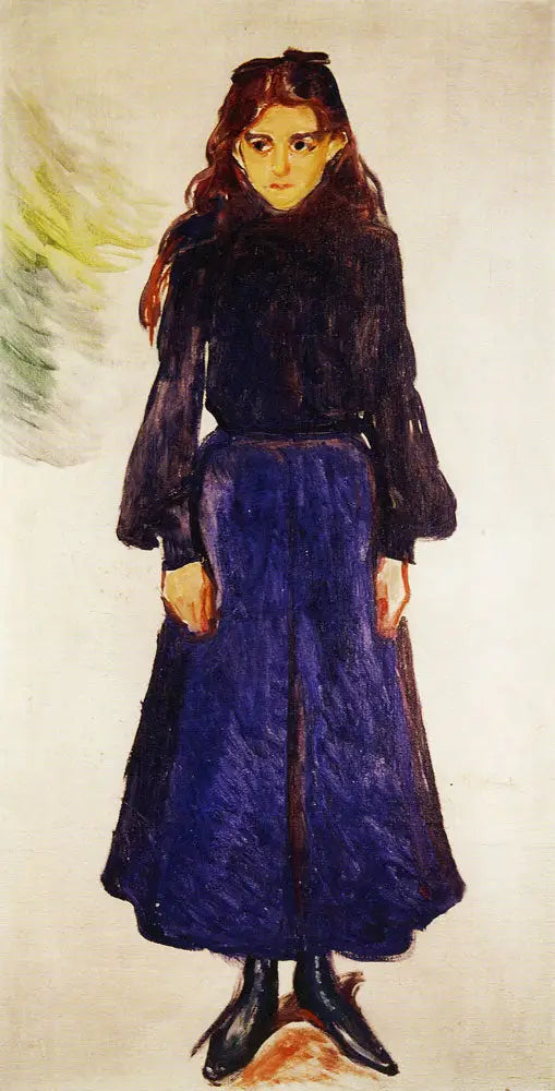 Ung kvinne i blått - Edvard Munch