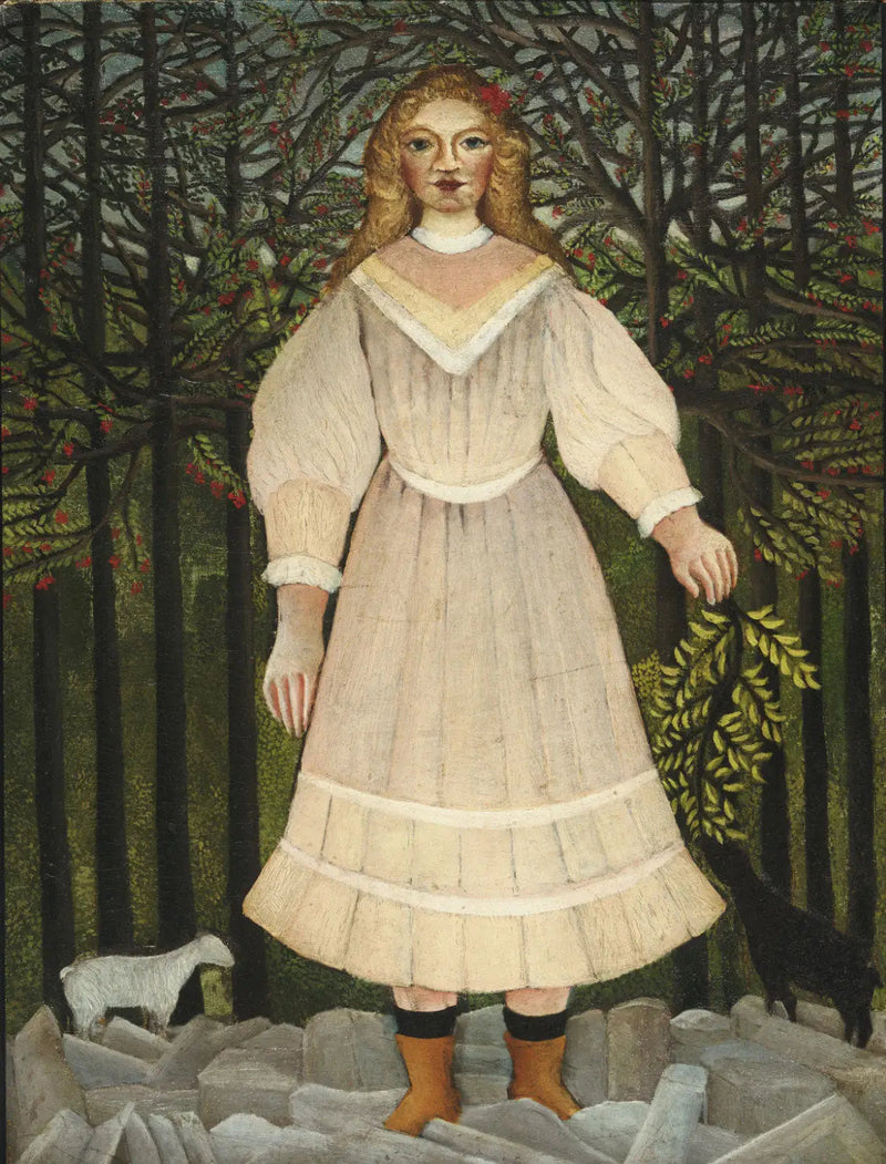 Ung jente i rosa - Henri Rousseau
