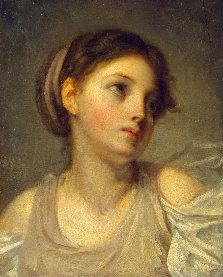 Ung jente i lilla tunika - Jean-Baptiste Greuze