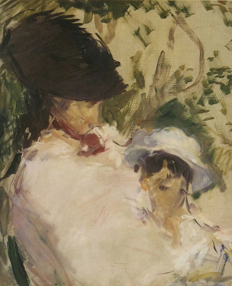 Ung jente og barn - Édouard Manet