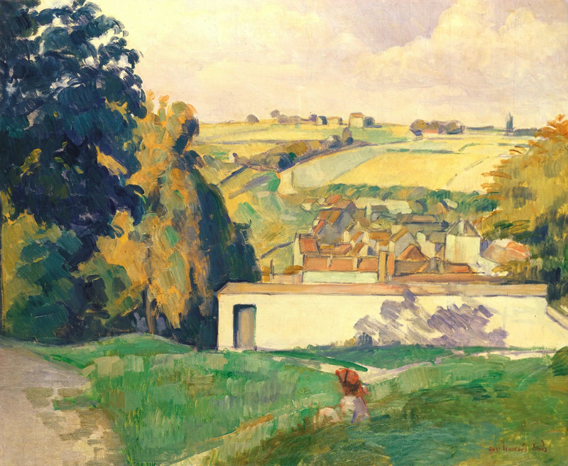 Ung jente på åsen - Émile Bernard