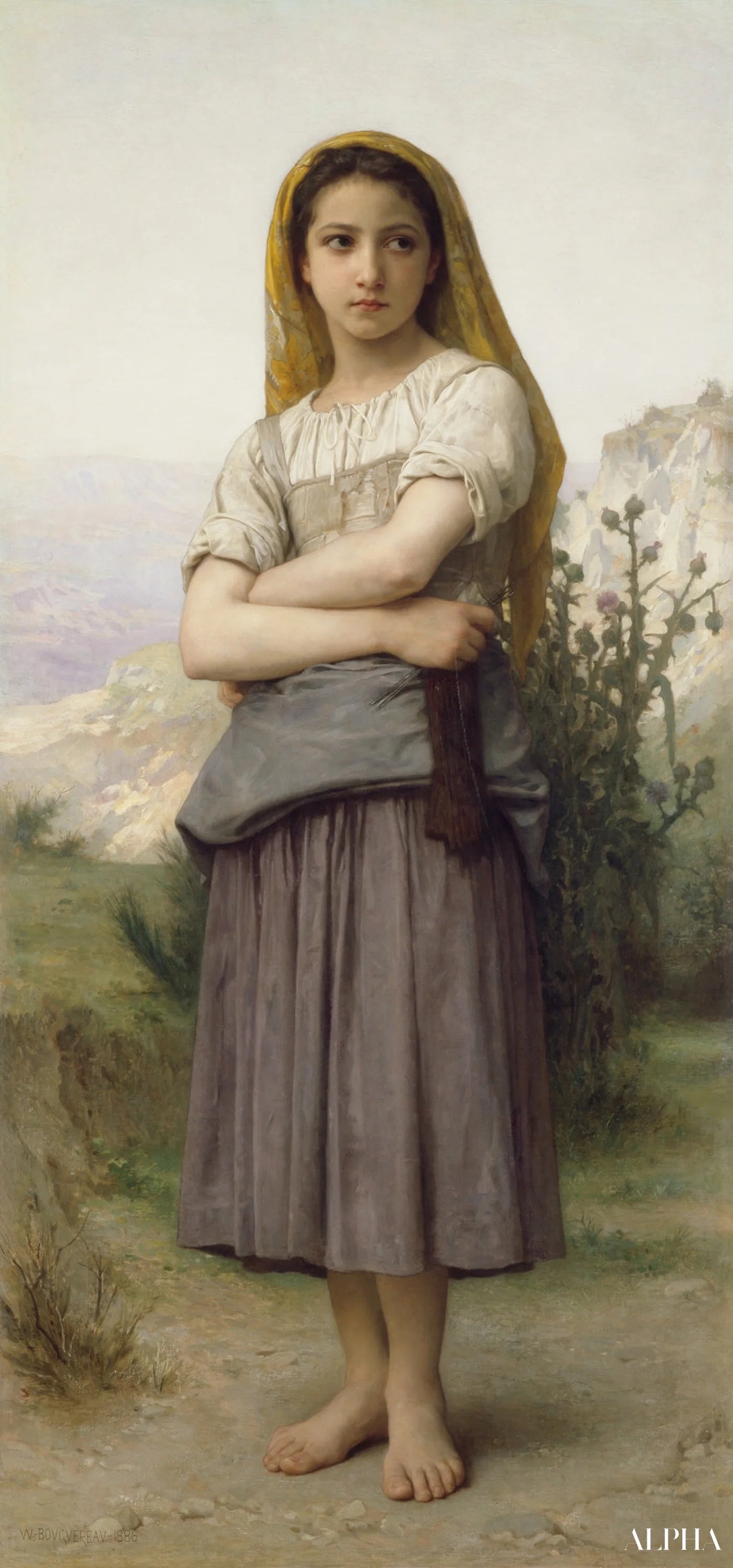 Ung jente - William-Adolphe Bouguereau Reproduksjoner av malerier i olje