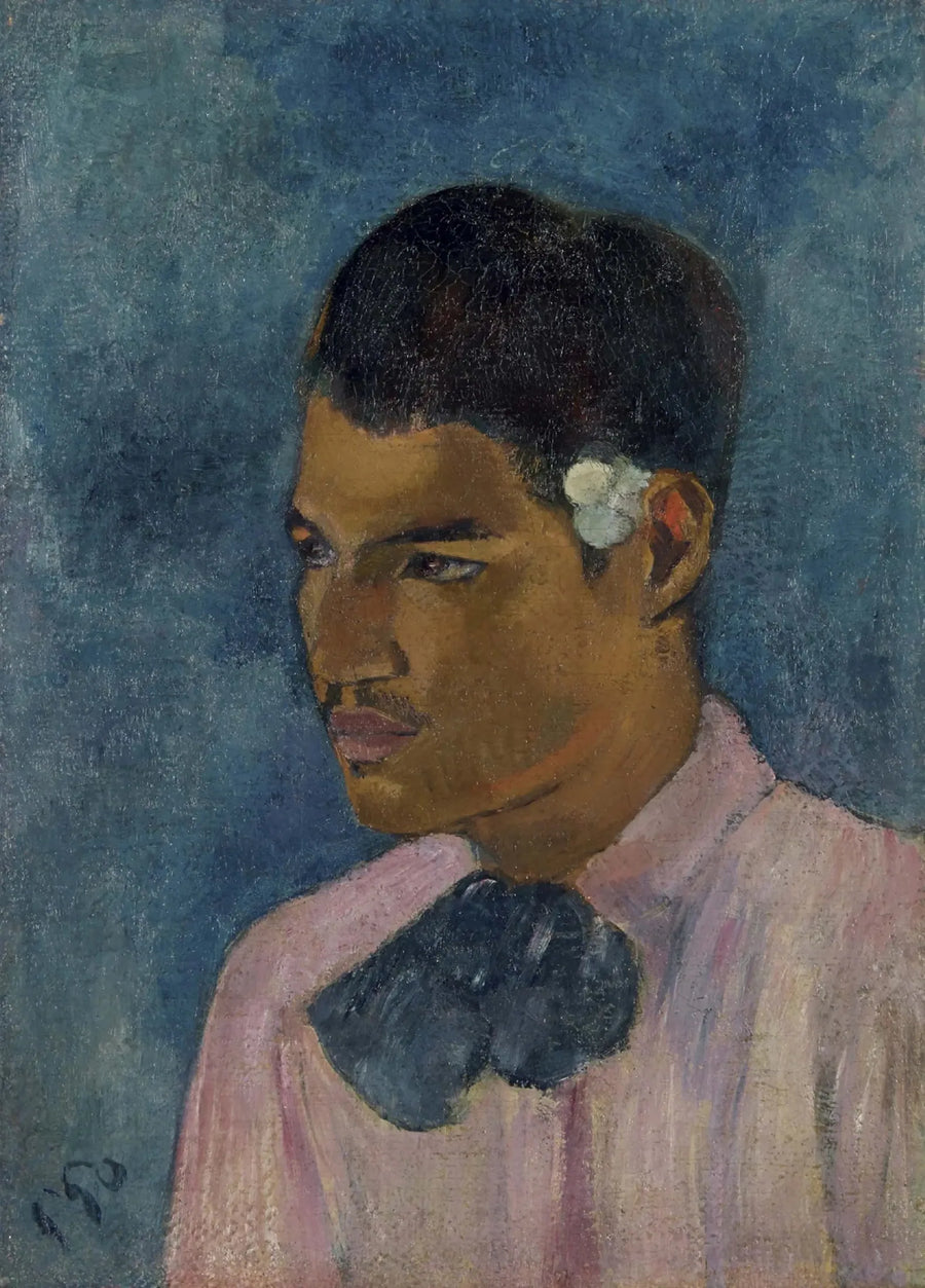 Ung mann med blomst - Paul Gauguin
