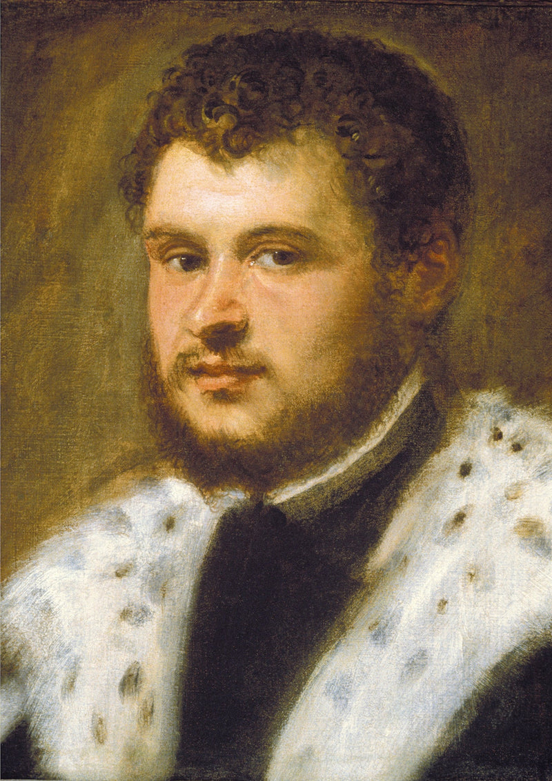 Ung mann med skjegg - Jacopo Tintoretto