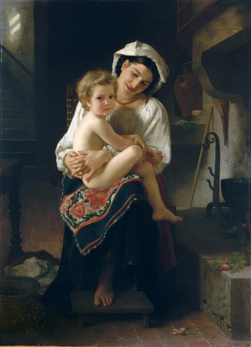 Ung Mor som betrakter sitt barn - Bouguereau