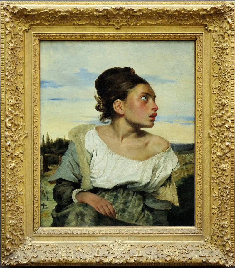 Ung foreldreløs på kirkegården - Eugène Delacroix