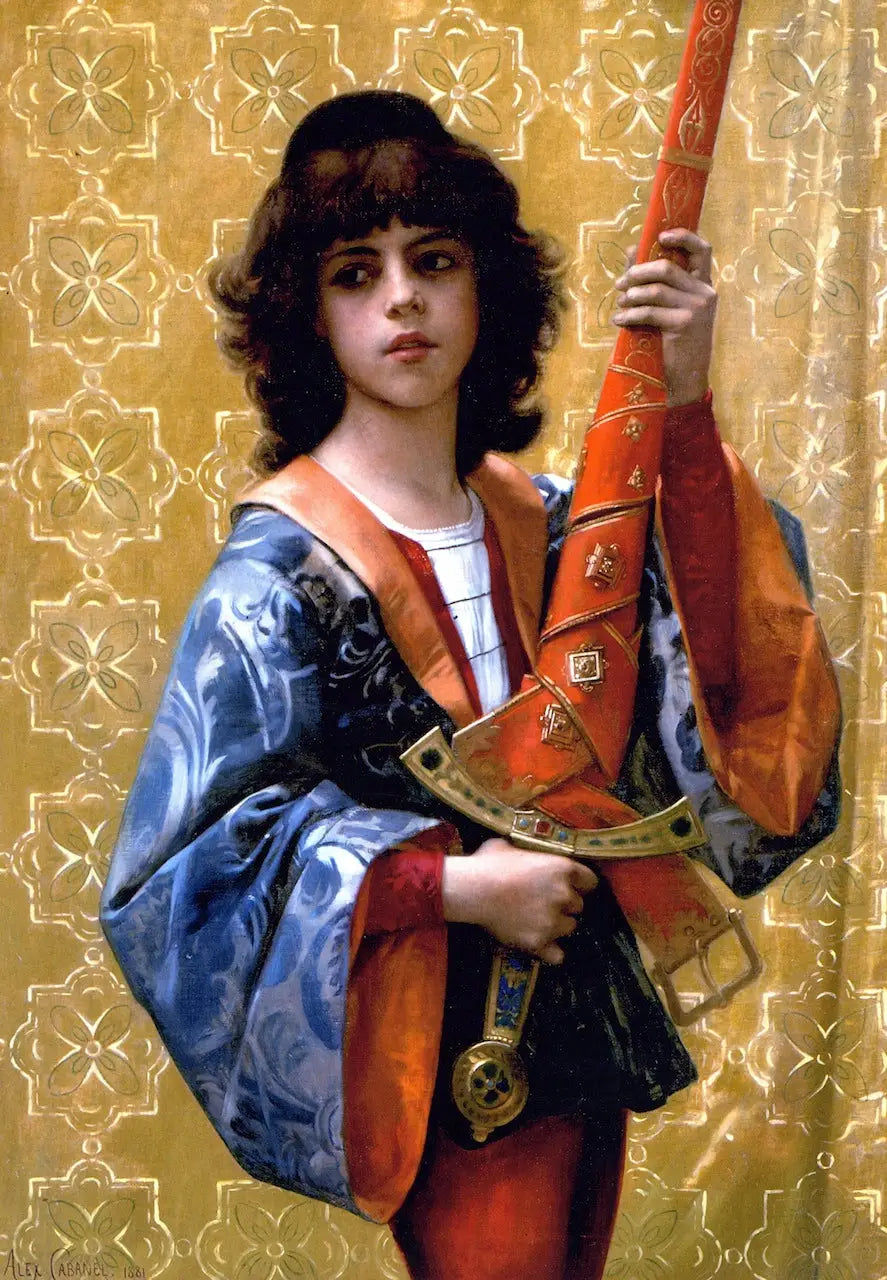 Ung side i florentinsk drakt - Alexandre Cabanel

Source:
Jeune page en costume florentin - Alexandre Cabanel