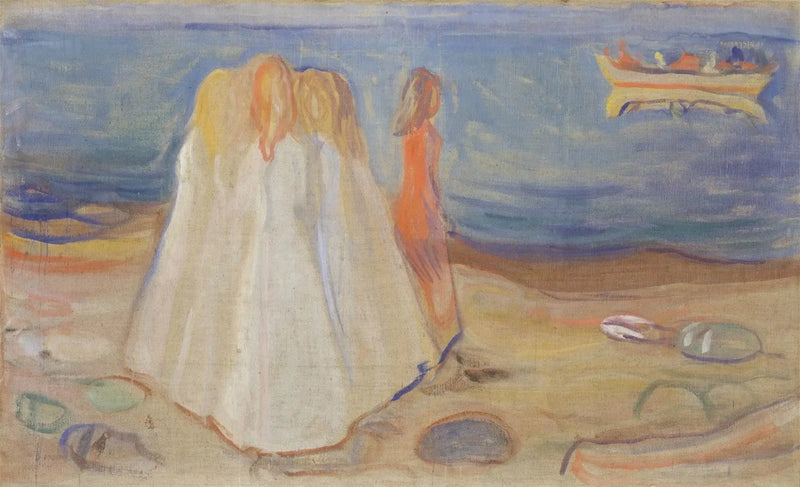 Unge kvinner på stranden (Frise Reinhardt) - Edvard Munch