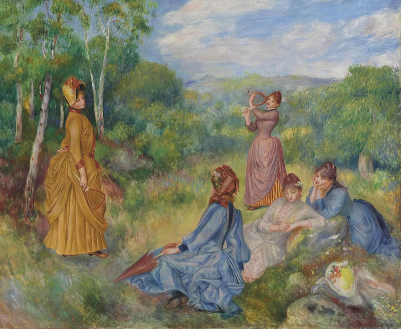 Unge jenter som spiller med ratt - Pierre-Auguste Renoir