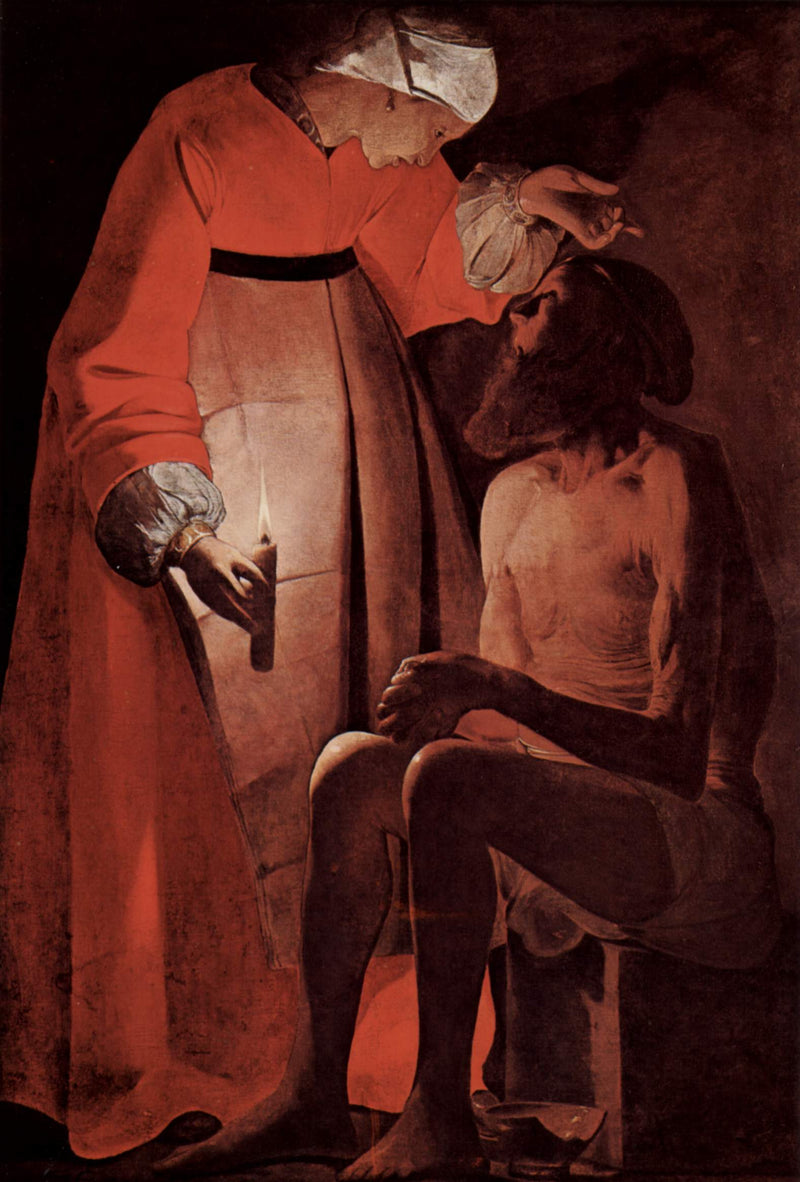 Job hånet av sin kone - Georges de La Tour
