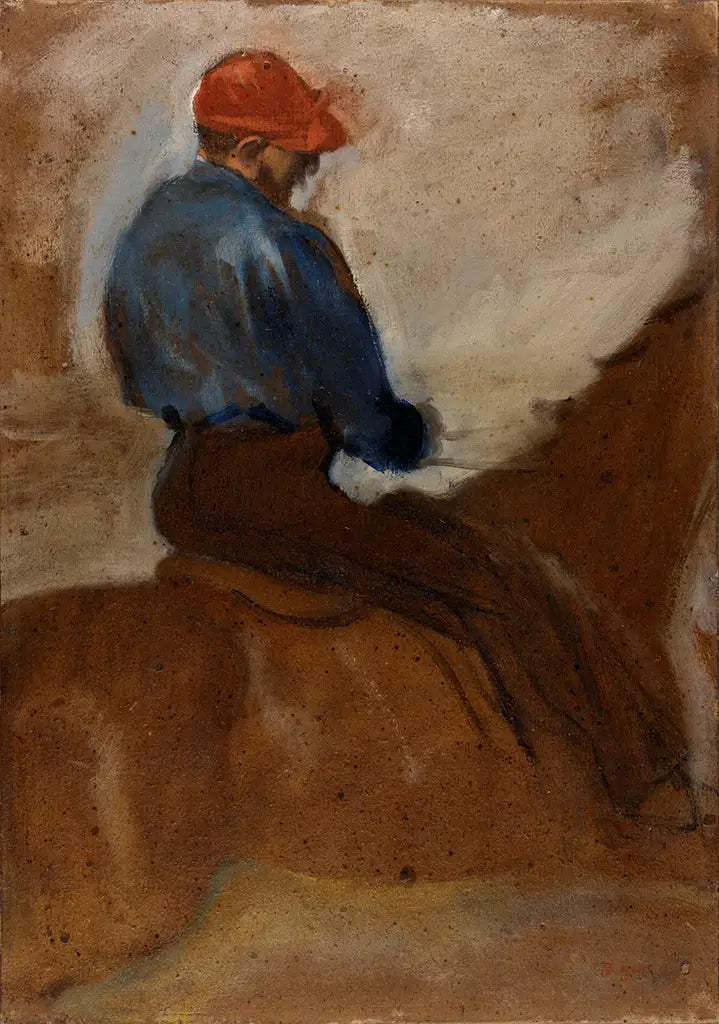 Jockey med rød caps - Edgar Degas