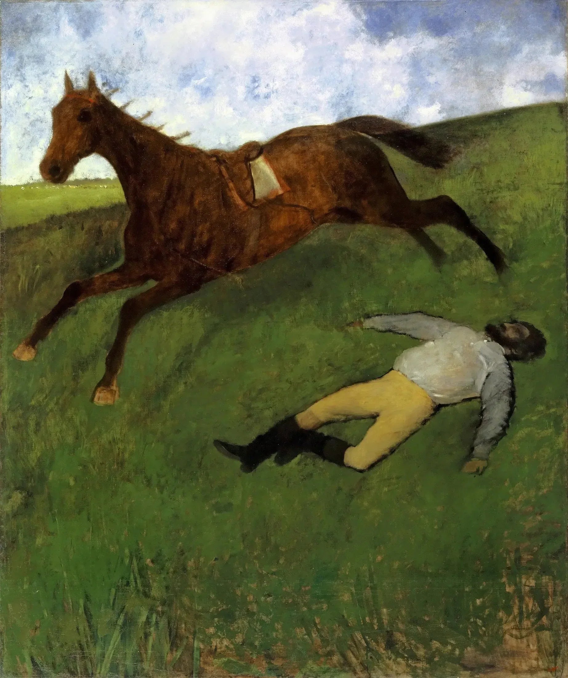 Jockey blessé - Edgar Degas image 1 reproduction artisanale de tableau