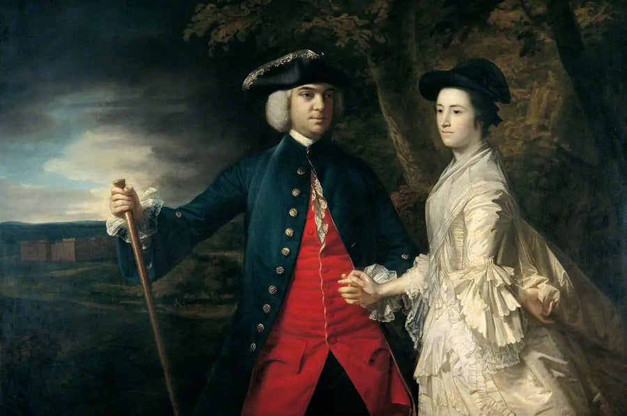 John, 2. greve av Egmont og hans andre kone Catherine - Joshua Reynolds