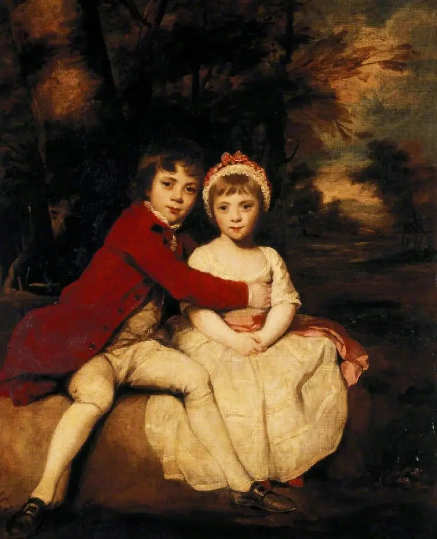 John Parker, framtidig første greve av Morley (1772-1840), og hans søster Theresa Parker, framtidig den ærede fru George Villiers (1775-1856), barn - Joshua Reynolds
