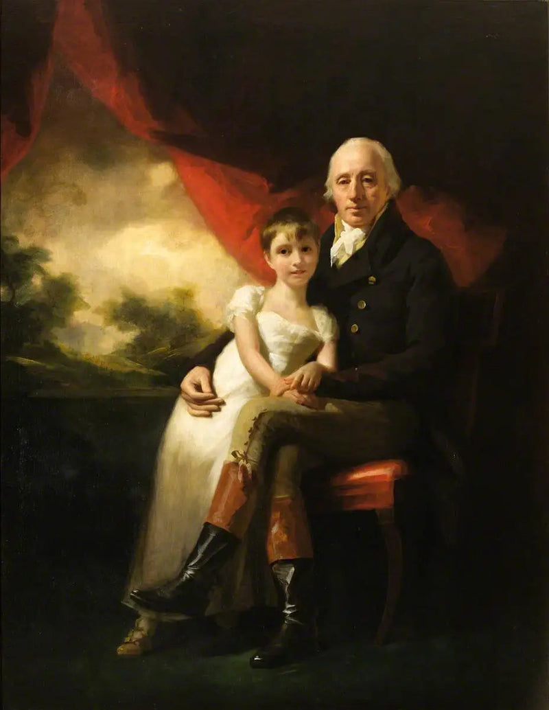John Stirling de Kippendavie (1742–1816) og hans yngste datter, Jean Wilhelmina (1804–1859) - Henry Raeburn