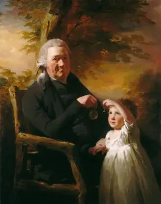 John Tait og hans barnebarn - Henry Raeburn