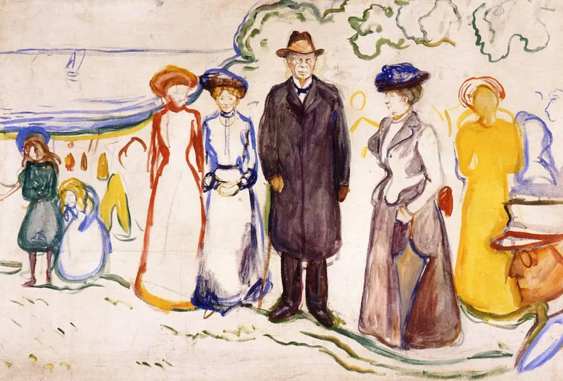 Jonas Lie med sin familie - Edvard Munch