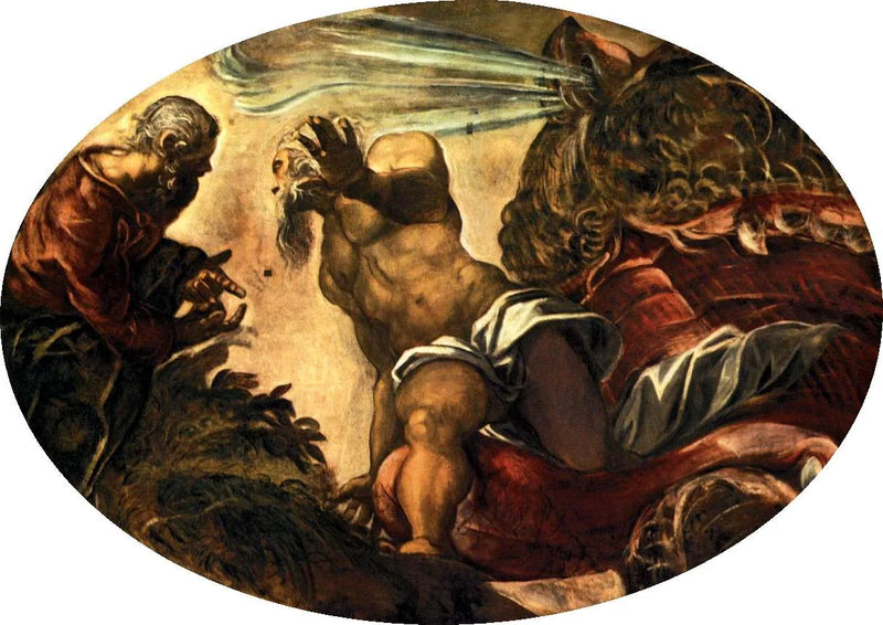 Jonas forlater hvalens mage - Jacopo Tintoretto