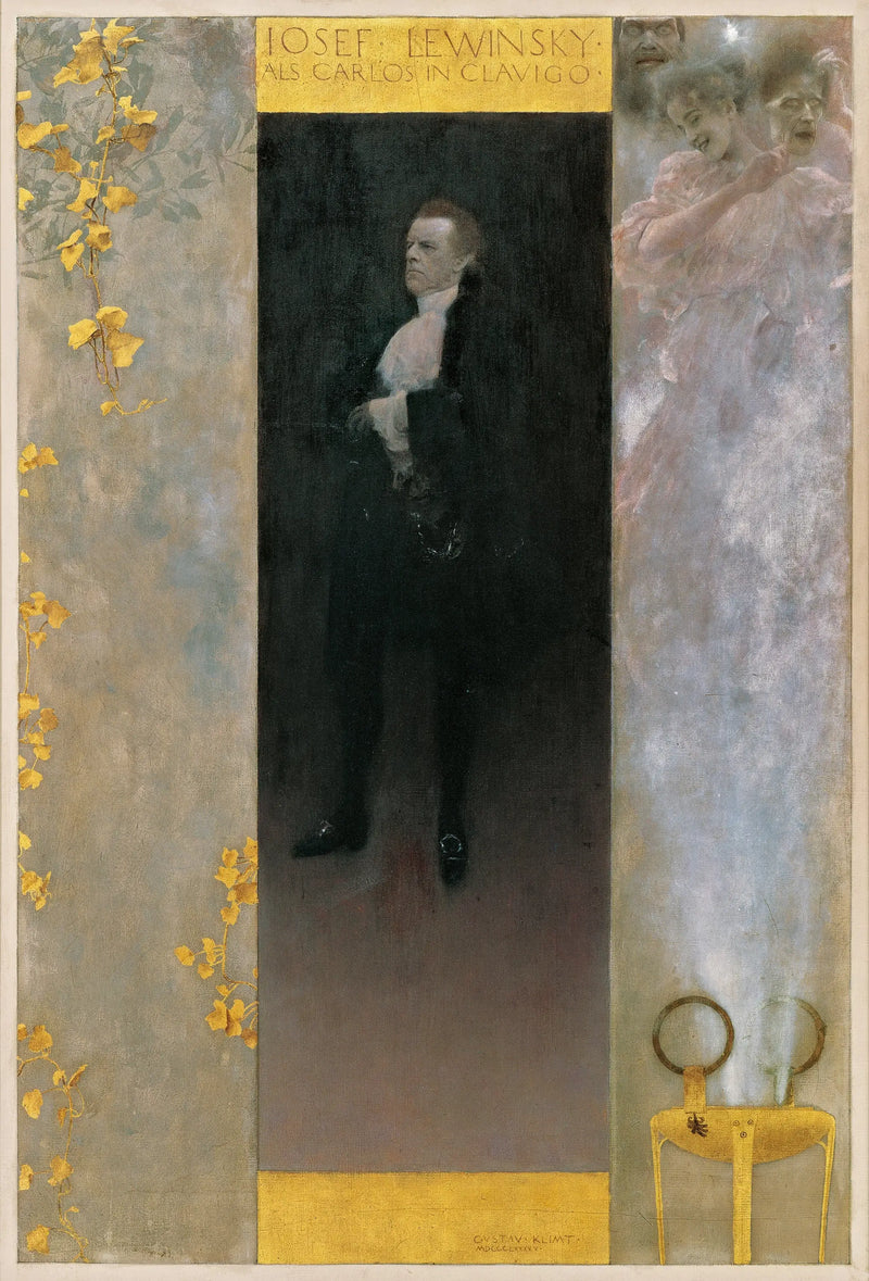Josef Lewinsky og Carlos i Clavigo - Gustav Klimt