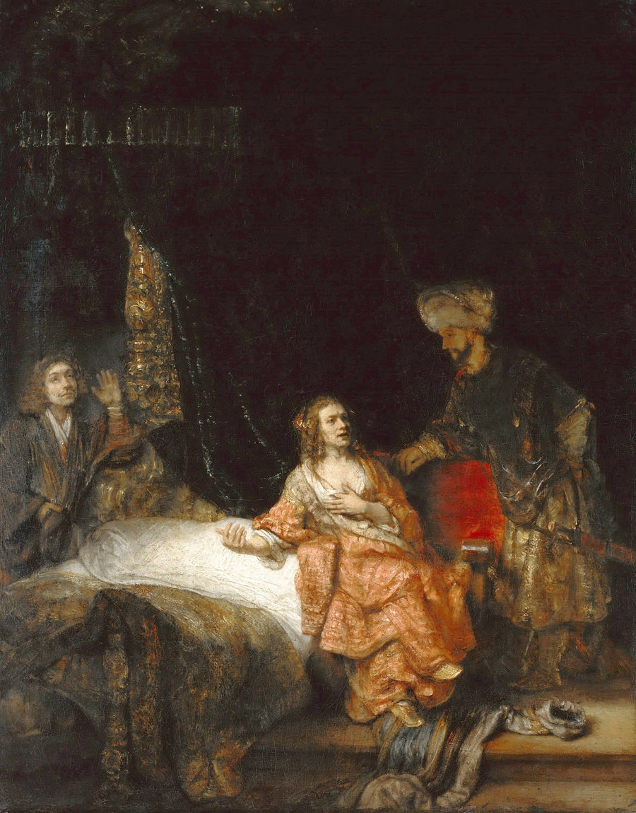 Josef anklaget av Potifars kone - Rembrandt