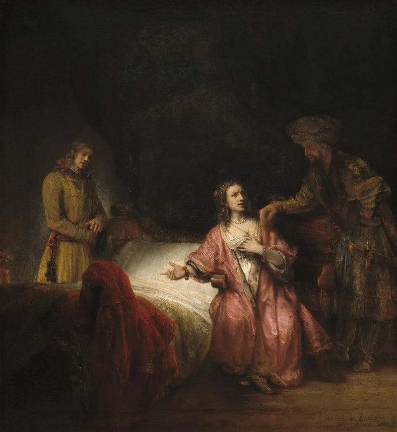Josef anklaget av Potifars kone - Rembrandt