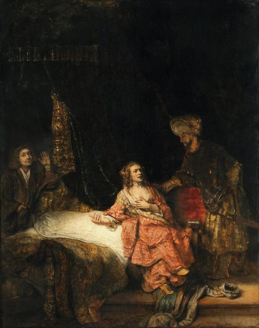 Josef anklaget av Potifars kone - Rembrandt