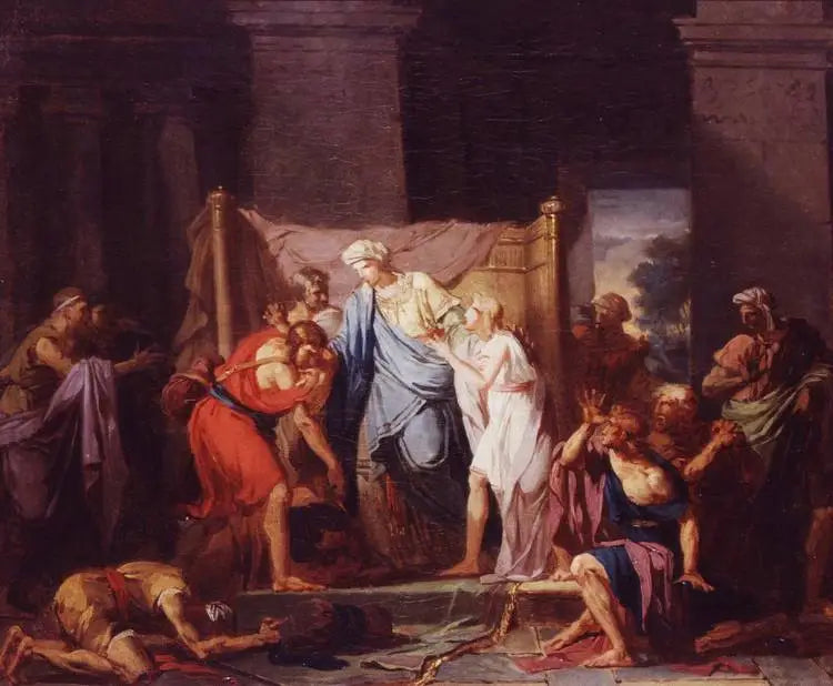 Joseph anerkjent av sine brødre - Charles Meynier

Source:
Joseph reconnu par ses frères - Charles Meynier