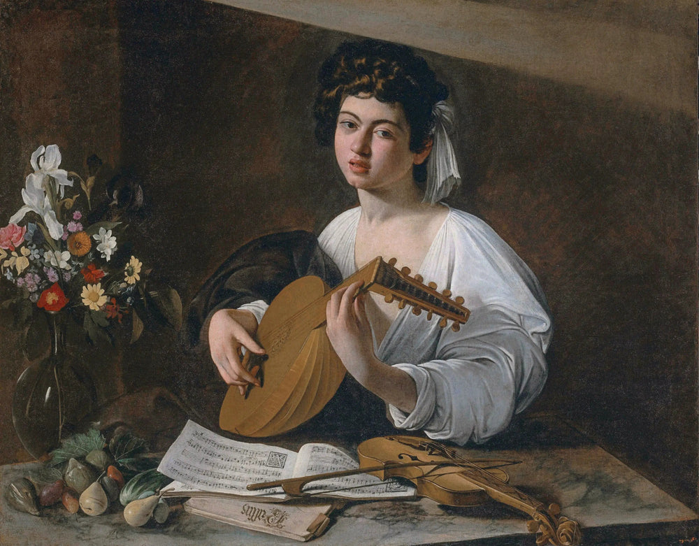 Joueur de luth - Le Caravage image 1 copie peinte à la main à l’huile