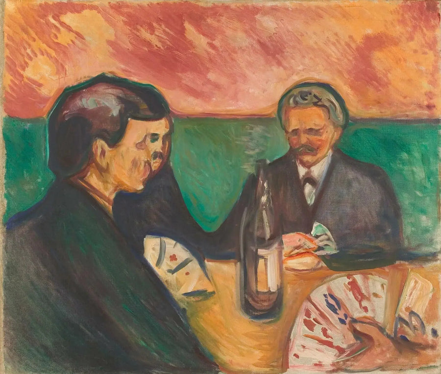 Kortspillere i Elgersburg - Edvard Munch