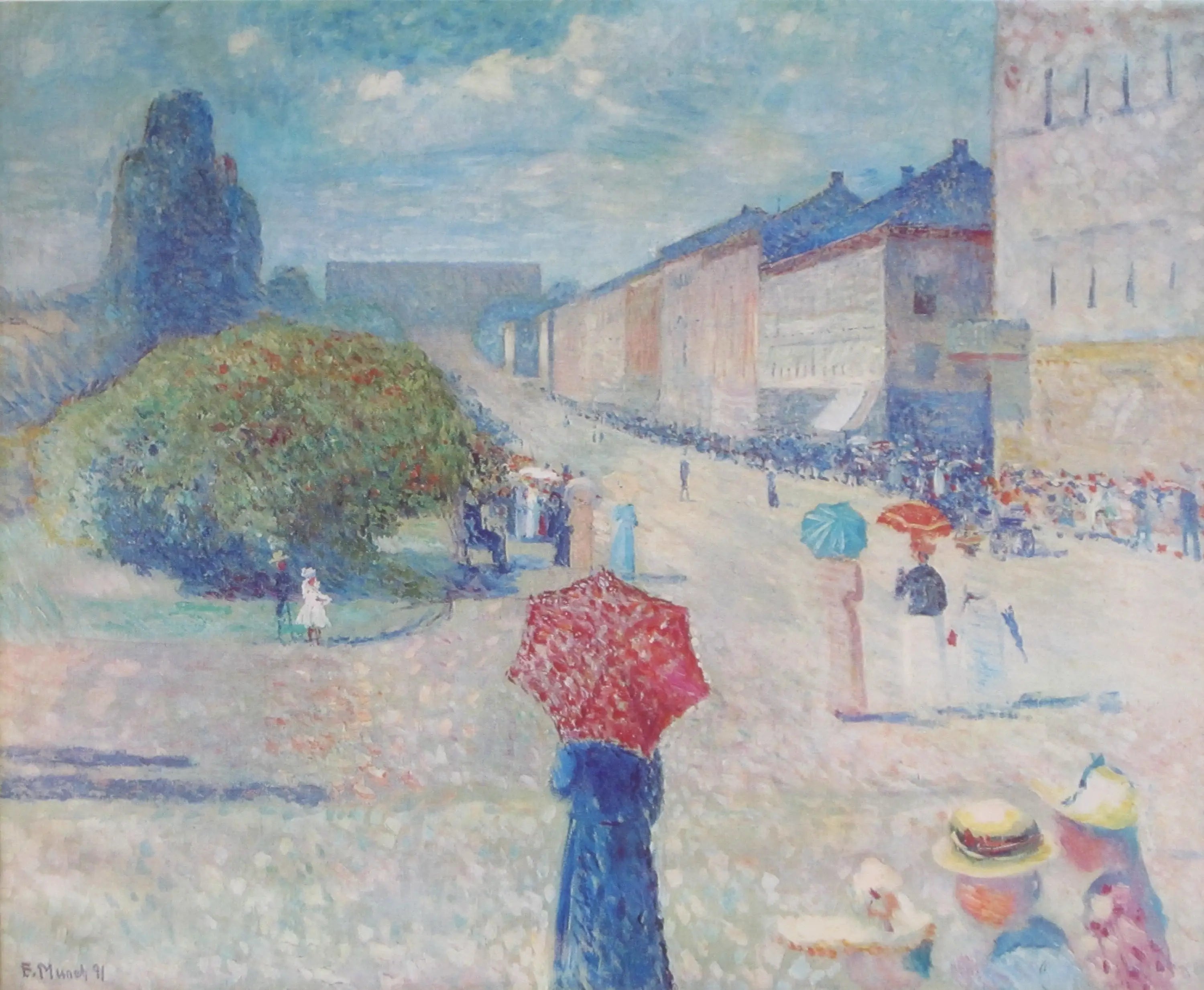 Reproduction du tableau « Jour printanier sur Karl Johan - Edvard Munch » par Alpha Reproduction en peinture à l’huile